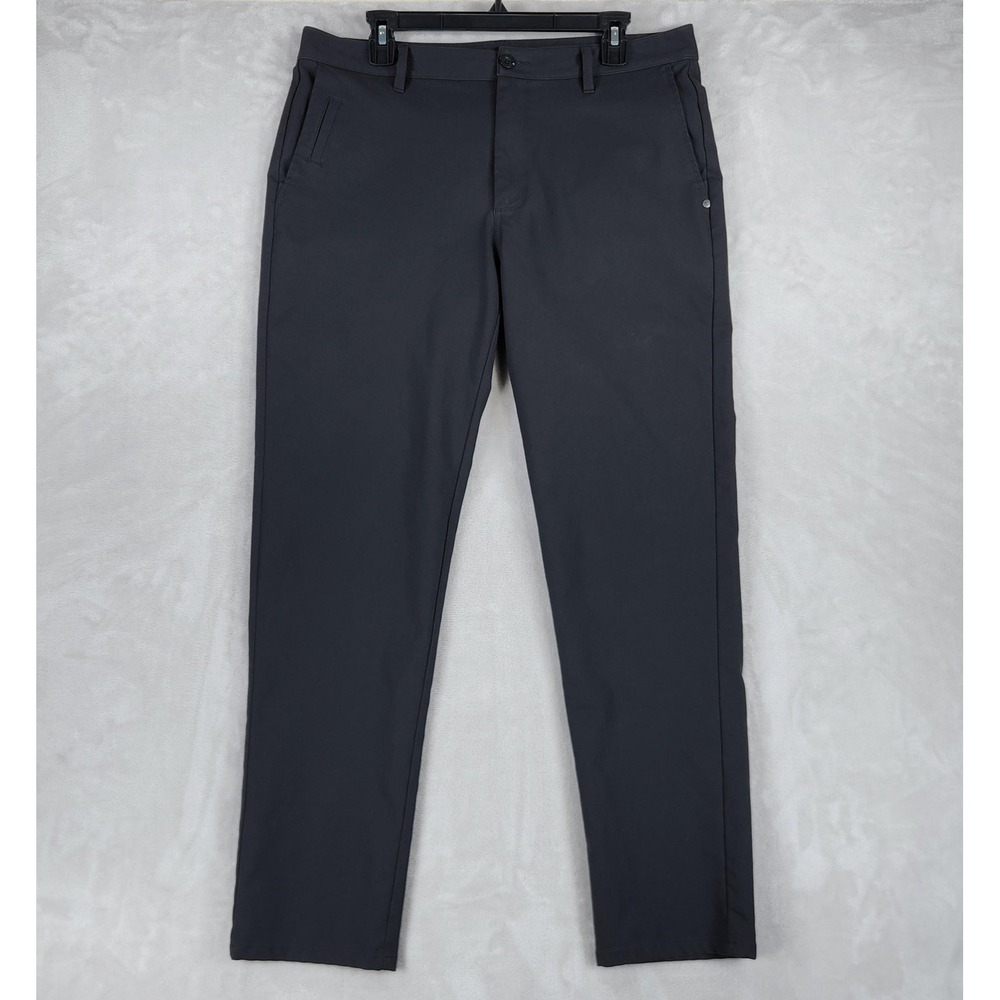 Vuori Pants Mens 34x30 Gray Slim Fit Cascade Tech Zip Performance Chino V427